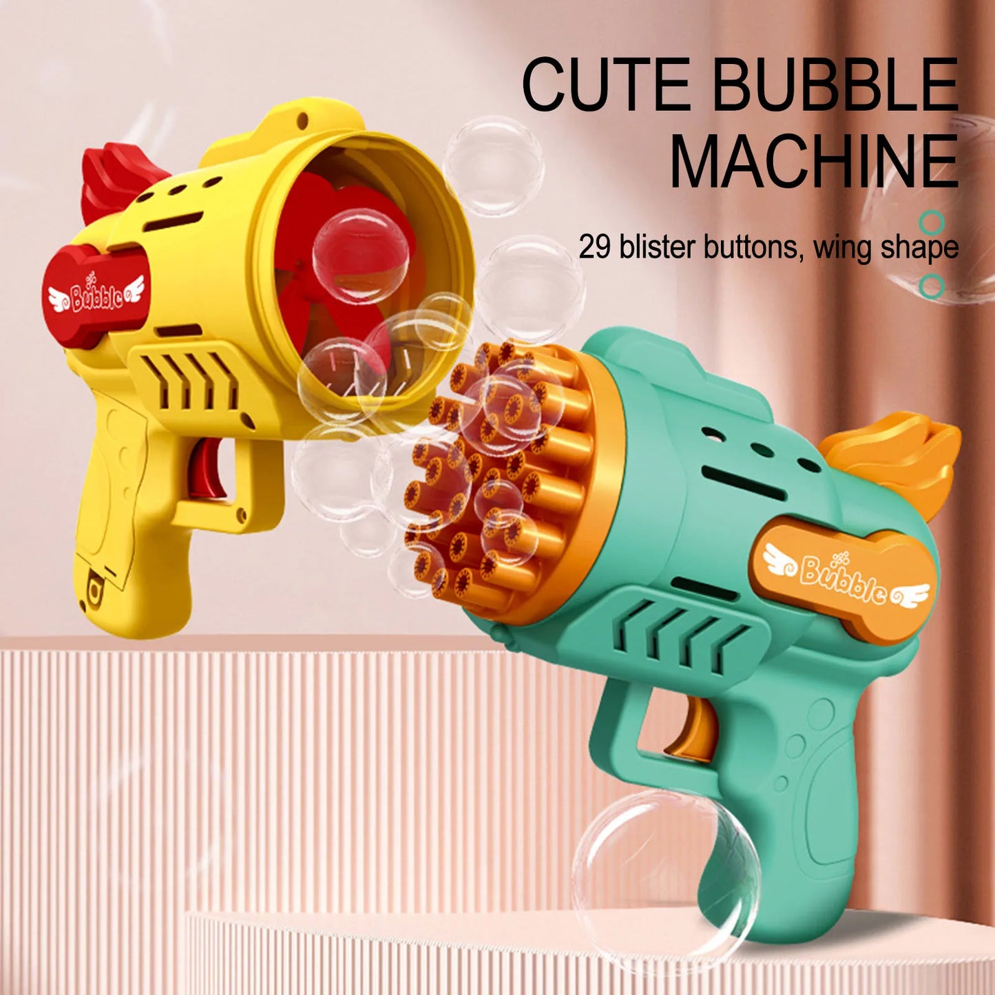 Bubble Gun Rocket 29 Hole Automatic Soap Bubbles Machine-1