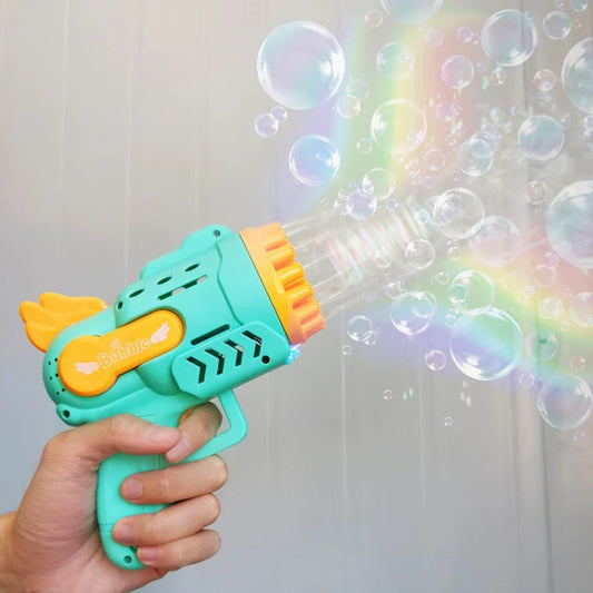 Bubble Gun Rocket 29 Hole Automatic Soap Bubbles Machine-0